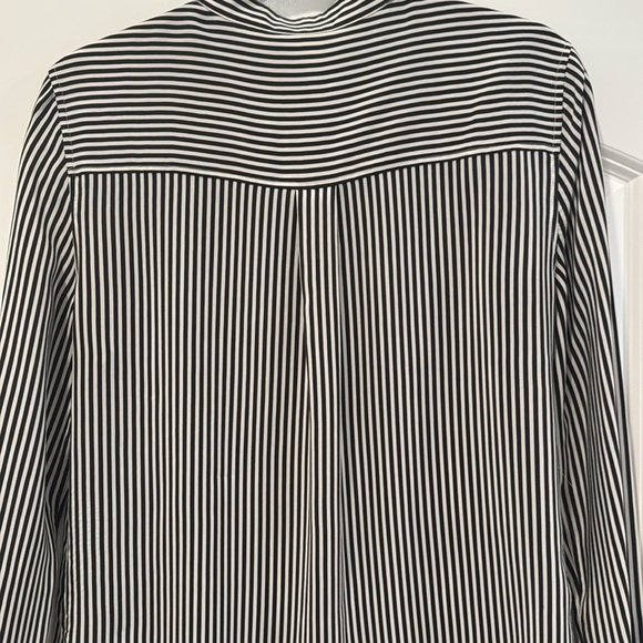 Equipment Black and White Striped Blouse - Picture 3 of 5